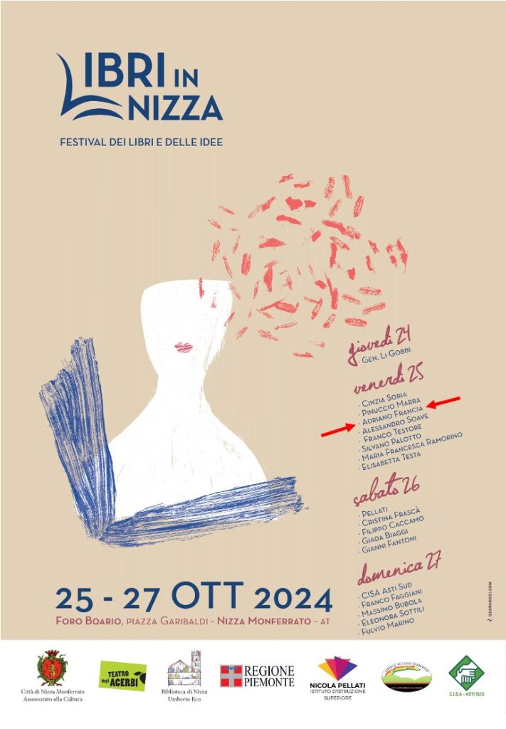 Adriano Francia, presentazione del libro "Il corvo dall'occhio di vetro" a LIbri in Nizza 2024.